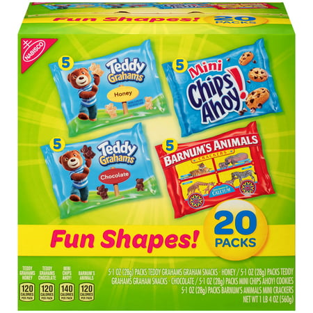 Nabisco Fun Shapes! Cookies & Crackers Variety Pack, 1 Oz., 20