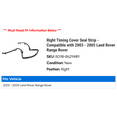 thumbnail image 2 of Right Timing Cover Seal Strip - Compatible with 2003 - 2005 Land Rover Range Rover 2004, 2 of 2