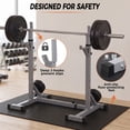 thumbnail image 6 of ZenSports Heavy Duty Weight Rack with Dual Mounting Modes, Adjustable Squat Barbell Stand Home Gym Strength Training Equipment for Squat Bench Press, Gray, 6 of 10