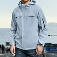 thumbnail image 4 of Rain Jackets for Men 2025 Lightweight Windproof Waterproof Outdoor Zip Up Hooded Jacket with Pockets Windbreaker Coat, 4 of 5