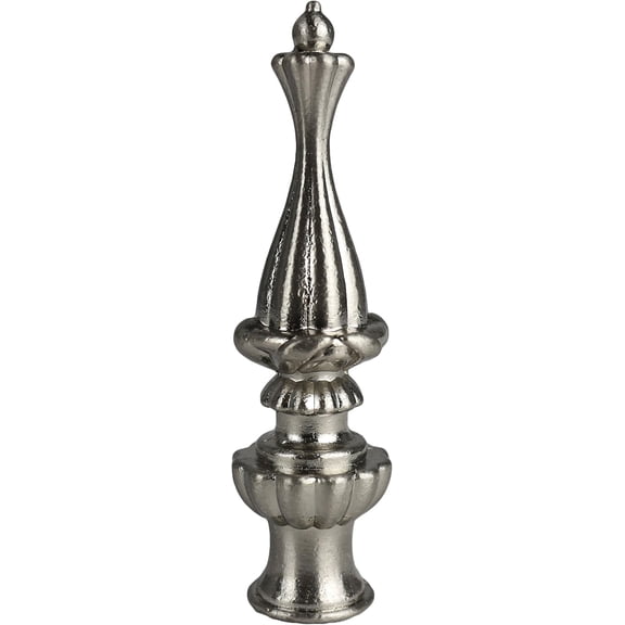 Urbanest Walton Lamp Finial – 3-3/8 Inch Tall, Brushed Nickel– Decorative Lamp Shade Finial for Table & Floor Lamps- 1 Piece
