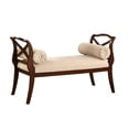 thumbnail image 1 of Bowery Hill Scrolled Arm Bedroom Bench in Dark Cherry, 1 of 2