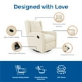 Baby Relax Mikayla 4in1 Swivel Glider Rocker Recliner Chair, White