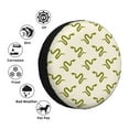 thumbnail image 4 of Pofeuu Green Snake Print Spare Tire Wheel Cover for Car Truck SUV Camper Universal Fit Spare Tire Cover RV Spare Tire Covers-14 inch, 4 of 6