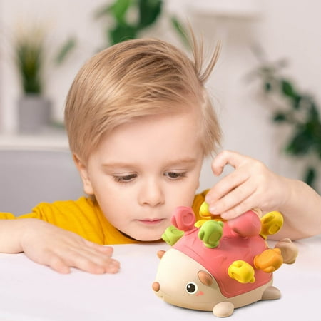 PEONAVET Toys Stuffed Animals Baby Early Education Toys Puzzle Pinning Hedgehog Finger Training Plug And Play Toys Kids Christmas Gifts