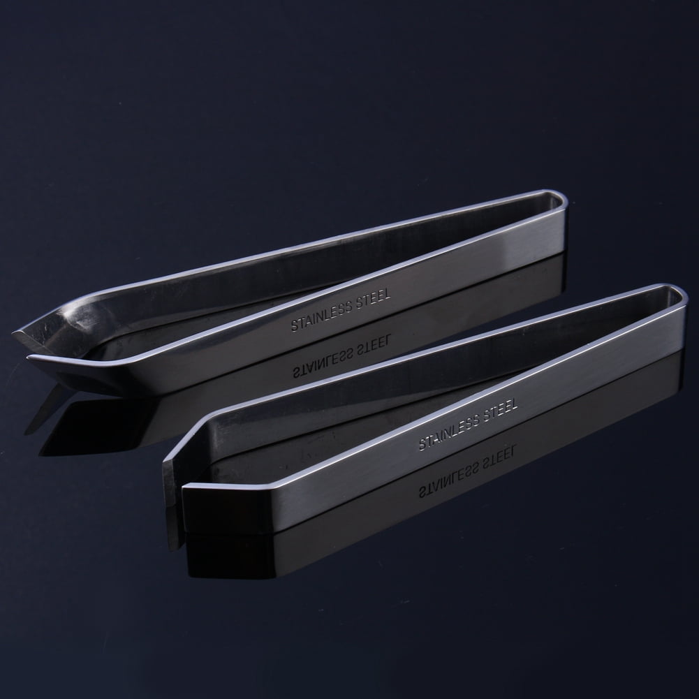 Dalstrong Professional Fish Bone Tweezers – 6” 304 Stainless Steel, Black Titanium Coating | Angled Tip For Precision Deboning