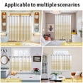 thumbnail image 6 of Beige White Stripes Kitchen Curtains 63 Inch Length, Farmhouse Modern Gradient Lines Grommet Top Bedroom Living Room Curtains, Light Filtering Cafe Curtain Drapes 2 Panels Set 84''x63'', 6 of 9