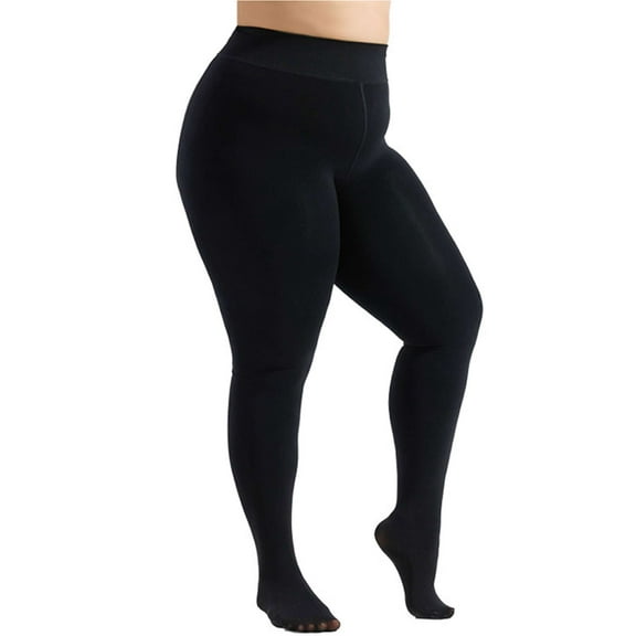 Deago Plus Size Fleece Lined Tights for Women Winter Warm Thick Thermal Leggings High Waisted Opaque Pantyhose