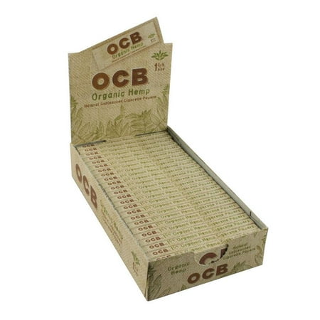 Ocb Rolling Papers - 24pc Display -OCB Organic Hemp Rolling Papers - 1 1/4