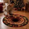 thumbnail image 5 of 3D Christmas Rug, 24" Christmas Round Illusion Door Mat, Welcome Floor Mat for Living Room Decor & Xmas Gift, 5 of 5
