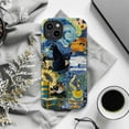 thumbnail image 6 of Starry Night Cat Phone Case, Vincent van Gogh Inspired Art, Black Cat and Sunflower iPhone Cover, Unique Artistic Protective Case for iPhone 17 16 15 14 13 12 11 Plus Pro Max Mini, 6 of 6
