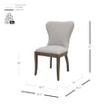 thumbnail image 4 of New Pacific Direct Dorsey Fabric Dining Side Chair Drift Wood Legs, (Set of 2), 4 of 12
