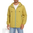thumbnail image 2 of Men's Rain Jacket with Zipper Pocket, Lightweight Waterproof Raincoat, Mens Jacket for Outdoor Sports Big and Tall Size S-4XL Yellow, 2 of 5
