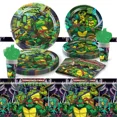 thumbnail image 2 of Caliente DIY Anime Tortuga Ninja artículos de fiesta de cumpleaños conjunto temático para niños decoración plato de cena toallas de papel mesa fiesta para niños, 2 of 5