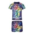 thumbnail image 5 of Power Rangers Boys Two Piece Swimsuit Kids Swimwear Set Short Sleeve Bathing Suit Trunks And Shirt, 5 of 7