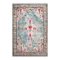 thumbnail image 2 of Lahome Decor 5'x7' Boho Tribal Area Rug ,5x7 ft Non Slip Machine Washable Rugs Foldable Vintage Rug Low Pile Durable Carpet for Living Room Bedroom Dining Room Farmhouse,Sky Blue, 2 of 9