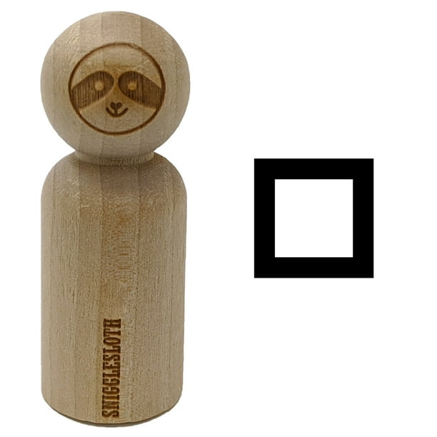 Square Box Rubber Stamp for Scrapbooking Crafting Stamping Small 3/4