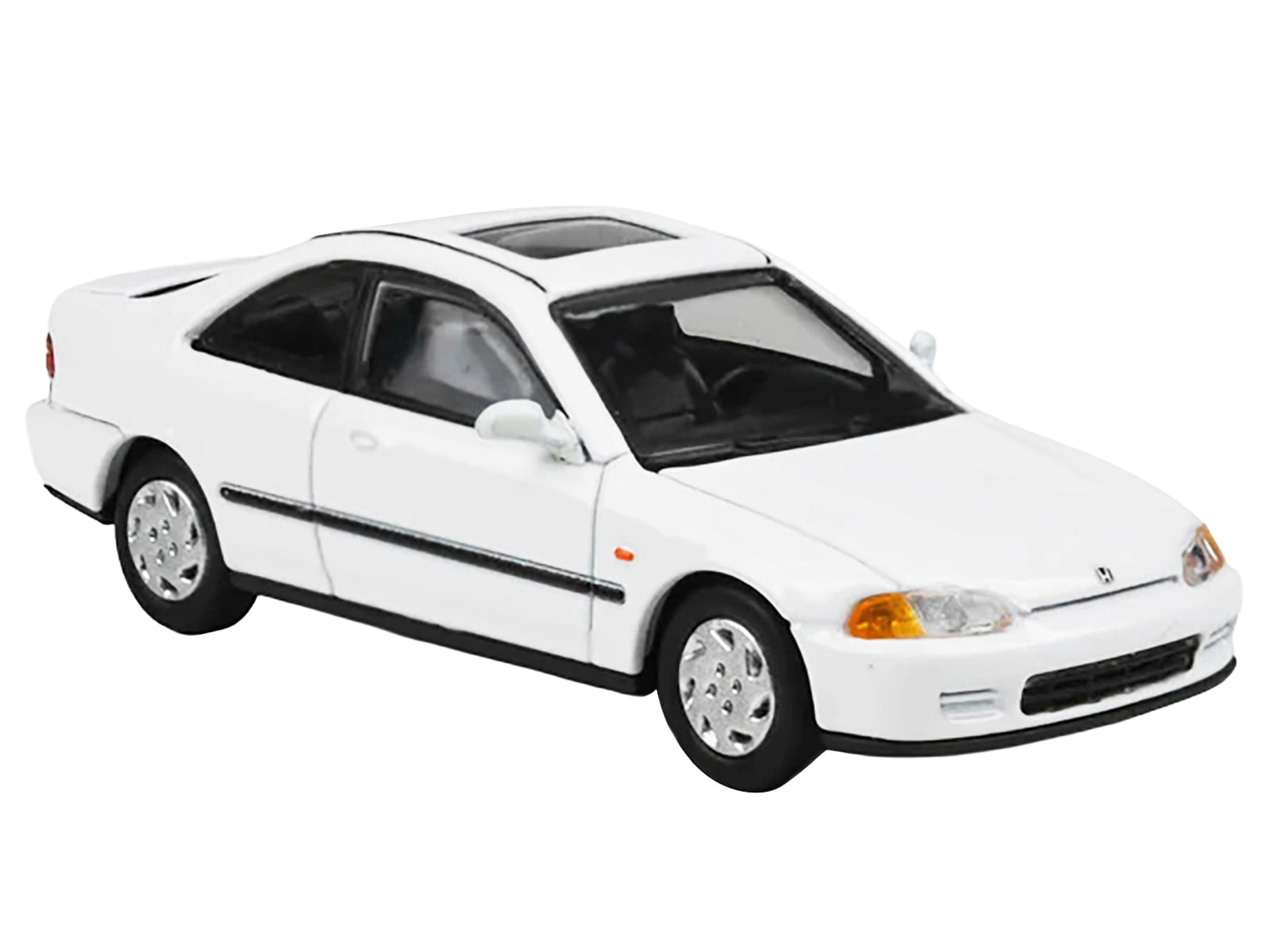 1995 Honda Civic Coupe EJ1 White with Sunroof 1/64 Die Cast Model Car by Paragon