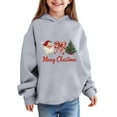 thumbnail image 4 of Girls Hoodies Christmas Casual Oversized Sweatshirts Long Sleeve Pullover Tops Fall Sweatshirt Size 3-14, 4 of 4