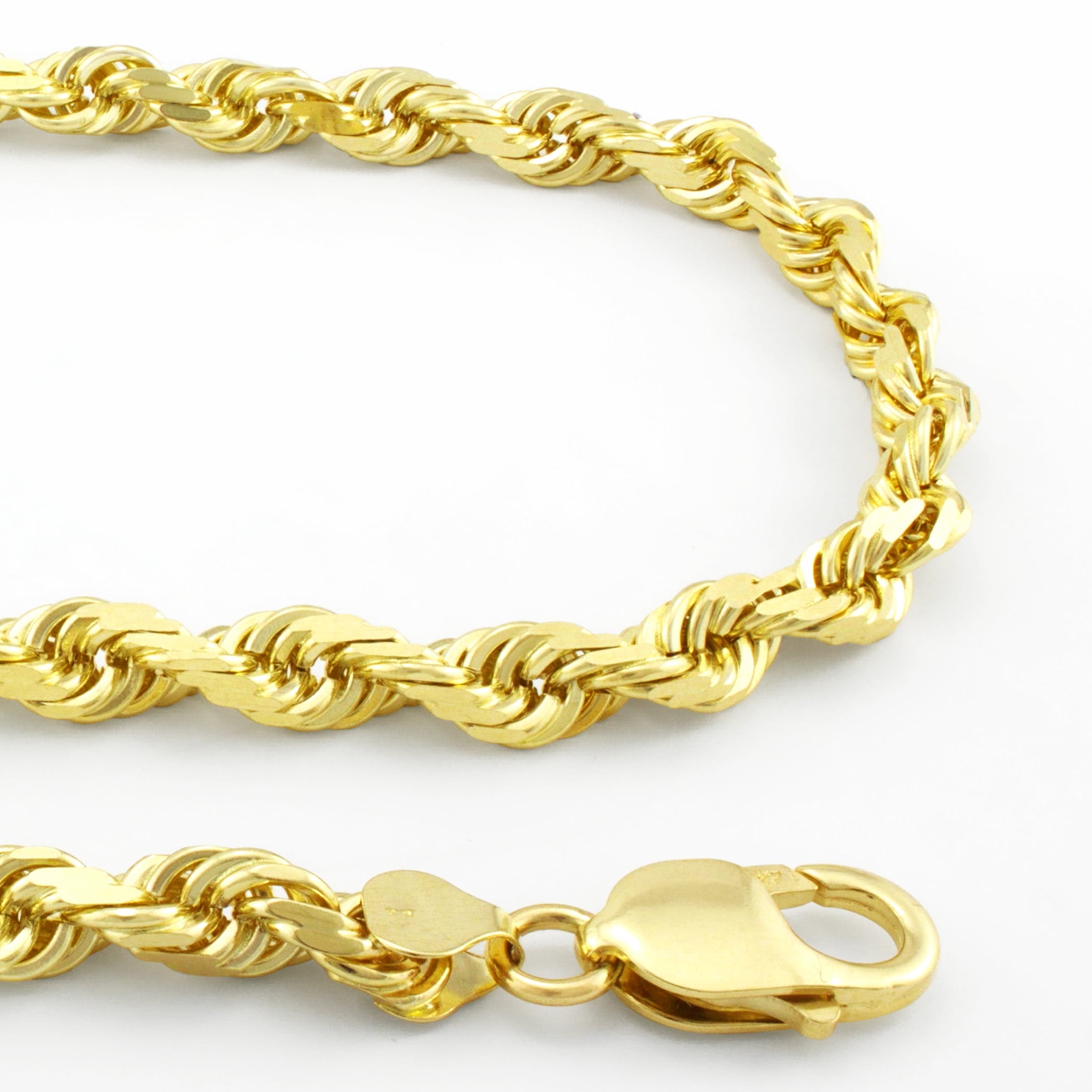 Nuragold 14k Yellow Gold 7mm Solid Rope 