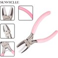 thumbnail image 4 of 5.5 Inch Double Nylon Jaw Flat Nose Pliers Mini Precision Pliers Wire Forming Bending Tools for DIY Jewelry Making Hobby Projects Pink Leaf Spring Construction, 4 of 9