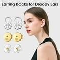 thumbnail image 3 of DF Earring Backs for Droopy Ears Heavy Earrings - Replacements Locking Ear Supports | 6 Pairs Secure Stud Clutches for Sensitive Skin(Lifter 4), 3 of 15