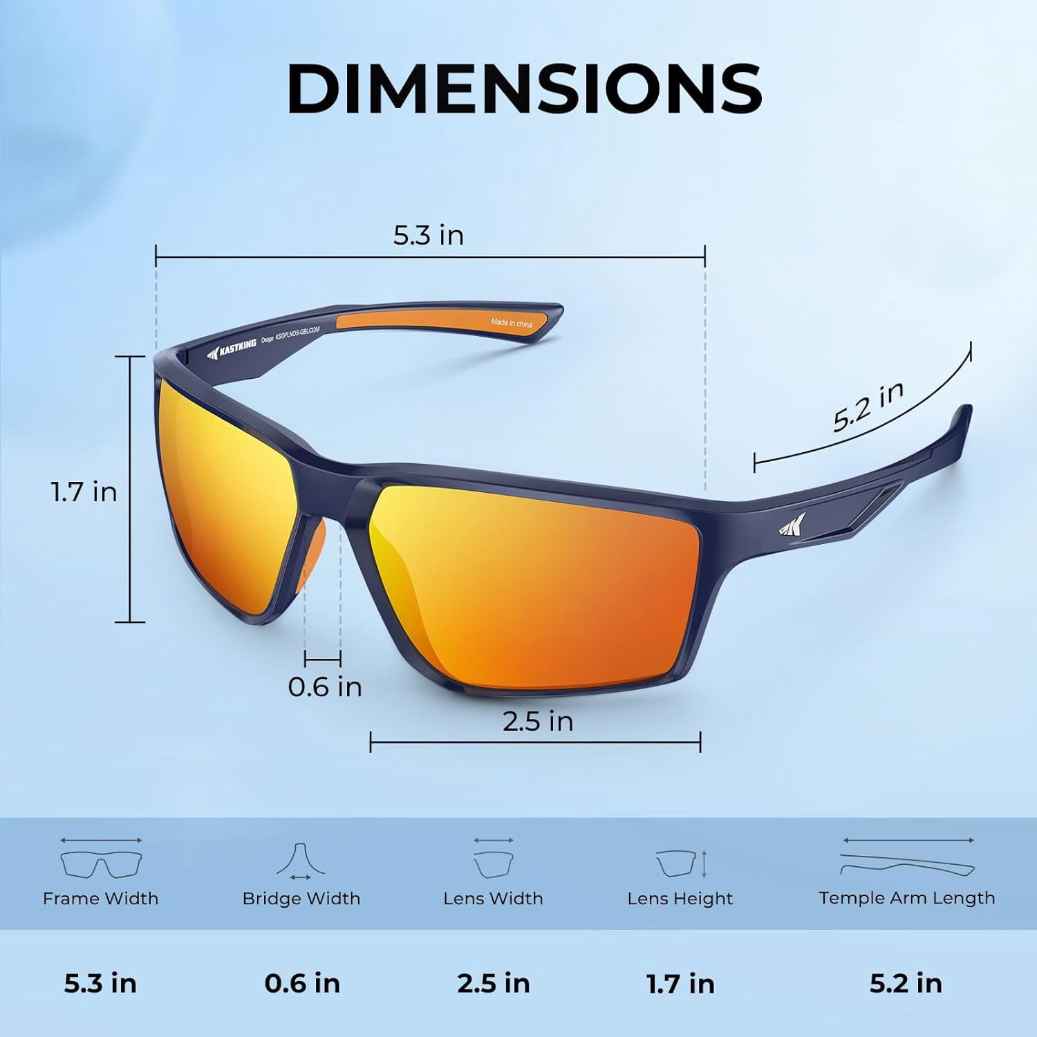 KastKing Polarized Sport Sunglasses, UV Protection Osage