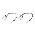 thumbnail image 1 of 2pcs 3.5mm (1/8 Inch) Stereo Jack Female to 2 Dual Female Jack Stereo Audio Splitter Y Adapter Cable 25cm, 1 of 7