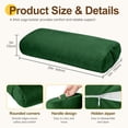 thumbnail image 5 of ROFIEJOX Rectangular Yoga Bolster Pillow, 25" x 12" x 5" Restorative Yoga Cushion with Removable Machine-Washable Velvet Cover and Carry Handle, Green, 5 of 7