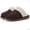 Coffee, variant on Smile Popcorn Women's Fuzzy Slippers Memory Foam House Slippers for Women Warm Winter House Shoes, Chestnut