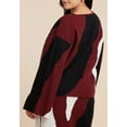 thumbnail image 2 of ELOQUII Women's Plus Size V Neck Intarsia Sweater, 2 of 3