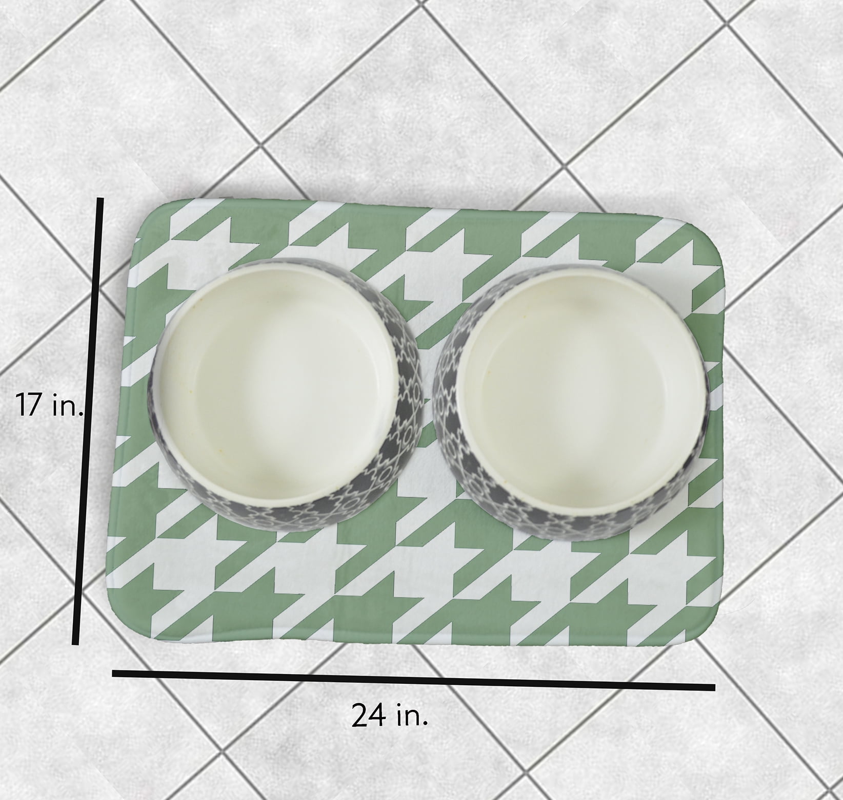 Simply Daisy Geometric Pet Feeding Mat for Dogs and Cats