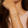 thumbnail image 5 of TINGN Gold Initial Bracelets for Women Dainty 14K Gold Filled Layered Initial Bracelet, 5 of 5