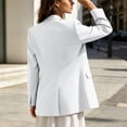 thumbnail image 6 of Mifsaly Womens Business Casual Blazers Long Sleeve Notch Lapel Work Office Suit Jackets Two Buttons Slim Fit Professional Blazer Coats White,XXL, 6 of 9
