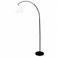 thumbnail image 1 of Lampadaire Moderne en Arc Noir de 76 Po sur Base en Marbre Noir, 1 of 1