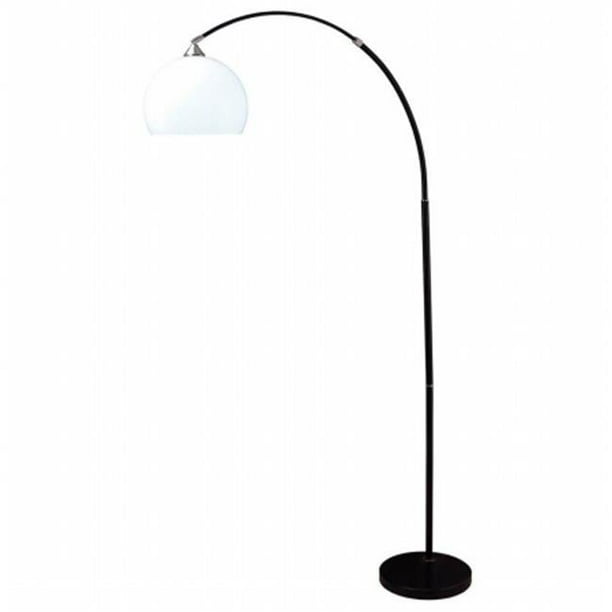 ORE International 6937BK 76 in. Modern Black Arc Floor Lamp On Black