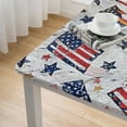 thumbnail image 5 of HAOXIT USA Polyester Square Tablecloth, Squares Pattern Printed Washable Table Cloth Cover for Square Table,Square ,for Buffet Table, Parties, Holiday Dinner, Wedding &amp; More 40*40, 5 of 8