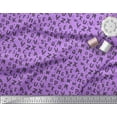 thumbnail image 3 of Soimoi Purple Silk Fabric Alphabet Text Decor Fabric Printed Yard 44 Inch Wide, 3 of 3
