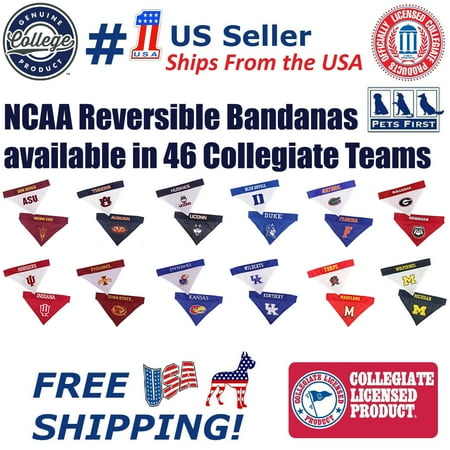 Auburn University Tigers Dog Football - Pets First Collegiate Florida State Seminoles Reversible Bandana - Home & Away Mesh & Premium Embroidery for DOGS & CATS