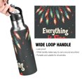 thumbnail image 4 of Yayeee 20oz Insulated Water Bottle Double Wall Stainless Steel with Flip Straw Lid, Black Christmas Light, 4 of 7
