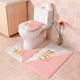 thumbnail image 1 of Fiudx Juego de Alfombrillas de Baño con Diseño Europeo, Franela Suave, Antideslizantes, con Tapa para Inodoro y Depósito, Diseño Multicolor, para Baño y Cocina, 3 Piezas, 80 X 50 Cm, 1 of 2