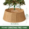 thumbnail image 3 of Ayieyill 26 inch Christmas Tree Collar, Christmas Tree Skirt Cover for Christmas Tree Decorations | Rattan (Natural), 3 of 7