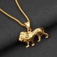 thumbnail image 6 of 14K Yellow Gold Lion Necklace for Women/Men,Golden Color Lions Head Pendant Animal Jewelry,Africa Lion Ethiopian Best Gift D134, 6 of 7
