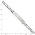 thumbnail image 3 of 14K White Gold bracelet ID Figaro 8 in 7.5 mm 6 WG Link, 3 of 3