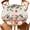 Beige, variant on Round Fitted Tablecloths with Elastic Edge Winter Gingerbread Man Xmas Ball Waterproof Table Cover for Kitchen Dining Party Decor,55" - 60"