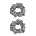 thumbnail image 3 of 2 piezas de coleteros de cabellero gris Colco Gomas para el pelo de algodón para mujer, 3 of 8