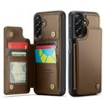 thumbnail image 2 of CaseMe Leather for Samsung Galaxy A17 Case with Card Holder, Wallet Case for Women Men with RFID Blocking, Durable Leather Kickstand Magnetic Clasp Shockproof Phone Case for Samsung Galaxy A17,Brown, 2 of 10