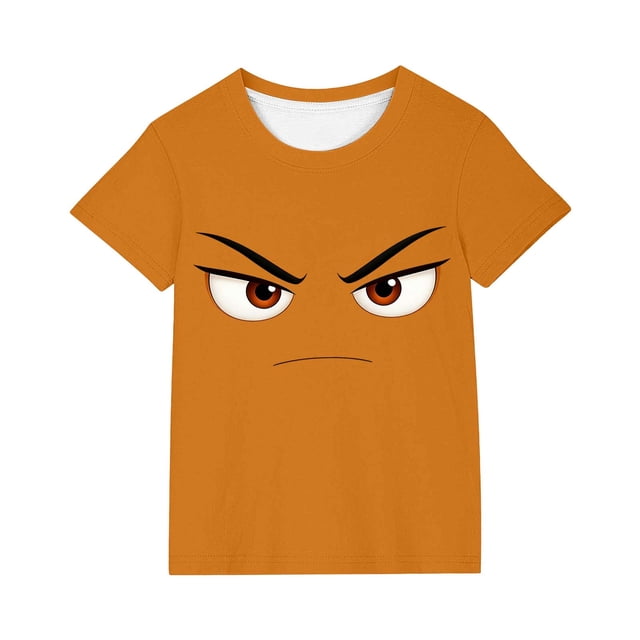Jolis Hauts à Manches Courtes pour Filles T-Shirt Décontracté à Imprimé Uni 3 10 Ans