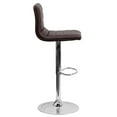 thumbnail image 4 of Pemberly Row Tabouret de Bar Rayé 25 Pouces à 33 Pouces en Brun avec Base en Chrome, 4 of 5