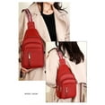 thumbnail image 6 of Beautynvta Leather Chest Bag for Women Men, Crossbody Shoulder Bag, Sling Bag Backpack, Belt Bags Purse Handbag for Travel & Daily Use, Red, 6 of 6